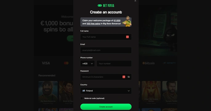 BetNinja Casino Login